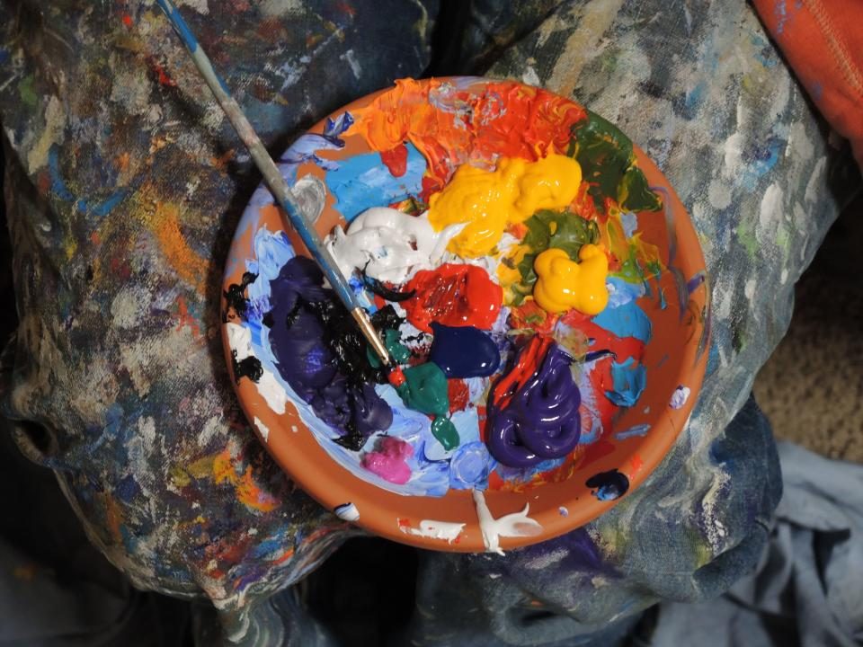 Die Kulissen haben die Kinder selbst gemalt