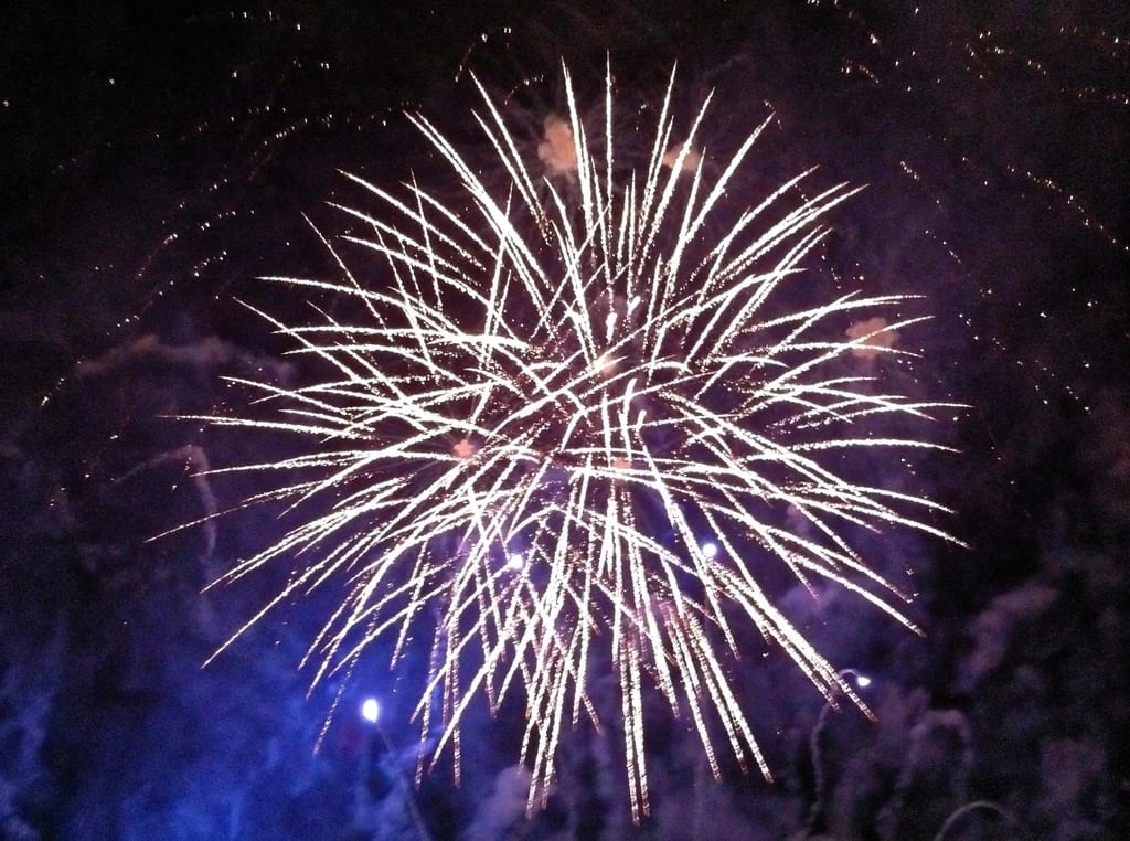 Feuerwerk um Mitternacht